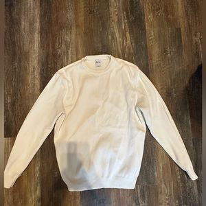 Men’s white knit Zara sweater size medium